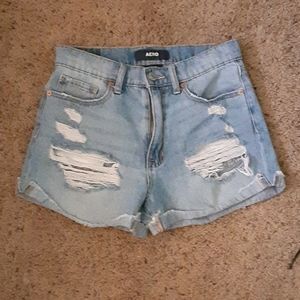 Distressed mom shorts